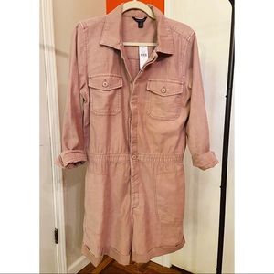 American Eagle NWT dusty pink denim shorts romper